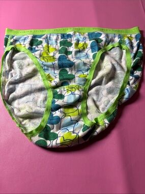 Victoria's Secret  Green Heart-Pattern Briefs
